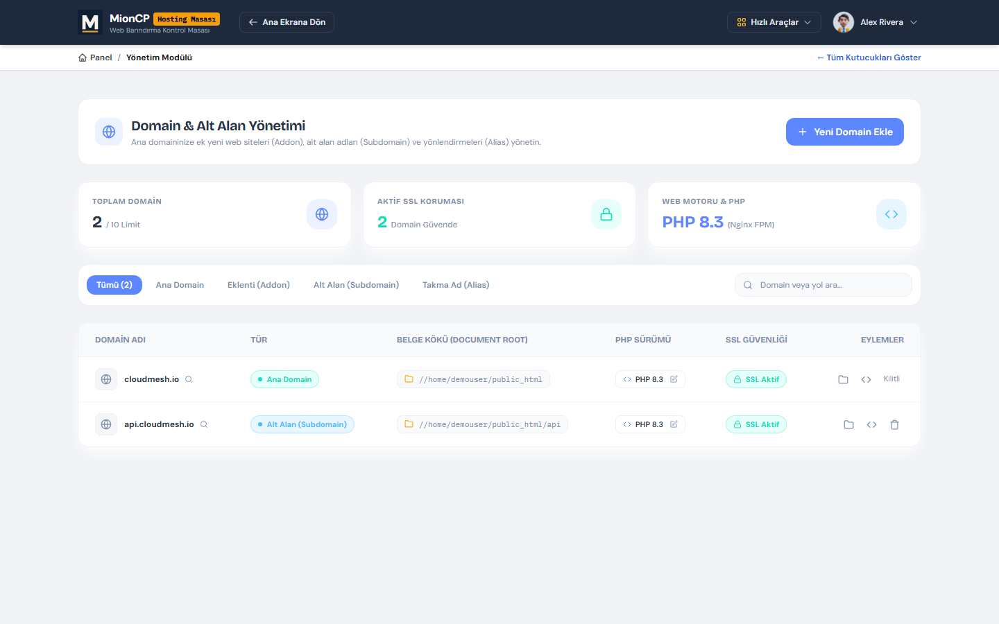 Domains & Vhosts